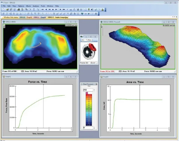 analysis software with pressure maps and data for reporting and Excel export